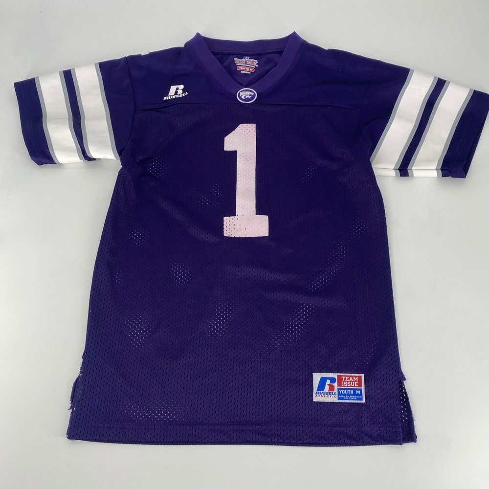 Russell Athletic Youth M Purple Number 1 Football Jersey Team Issue